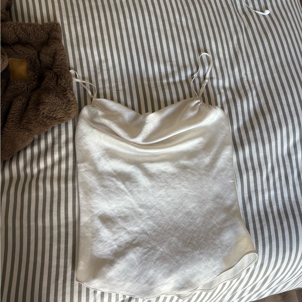 ARITZIA cowl neck silky camisole tank